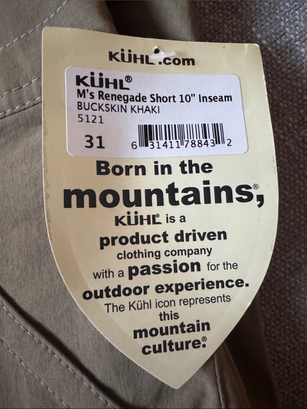 Kühl Men's Renegade Short - Buckskin Khaki - Picture 3 of 4
